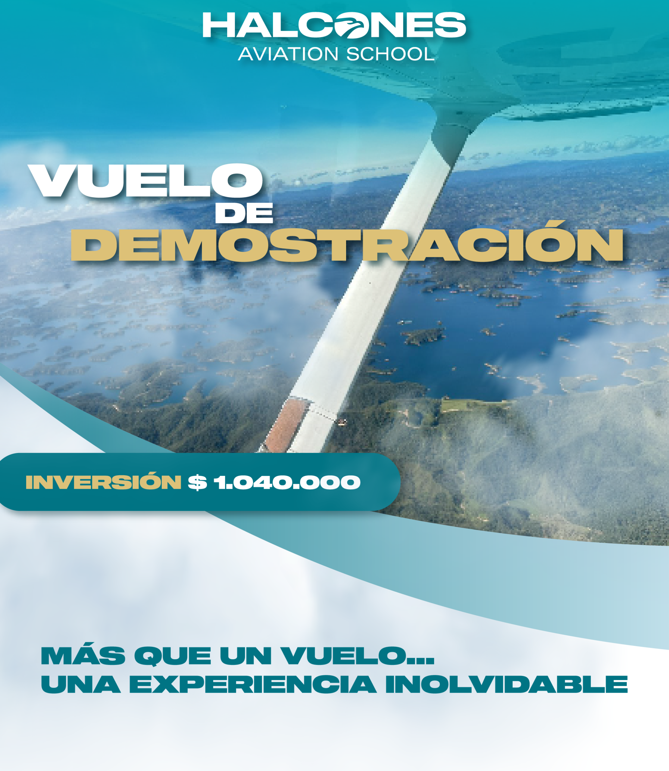 Vuelo de demostración Halcones Aviation School